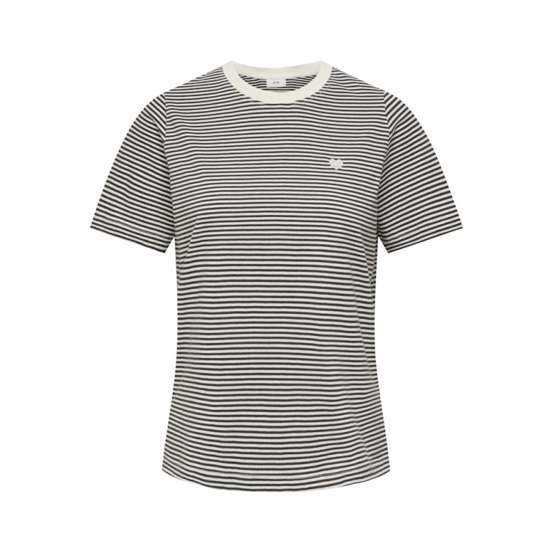 JDY Pisa S/S Print Top - Cloud Dancer / Chicory Coffee