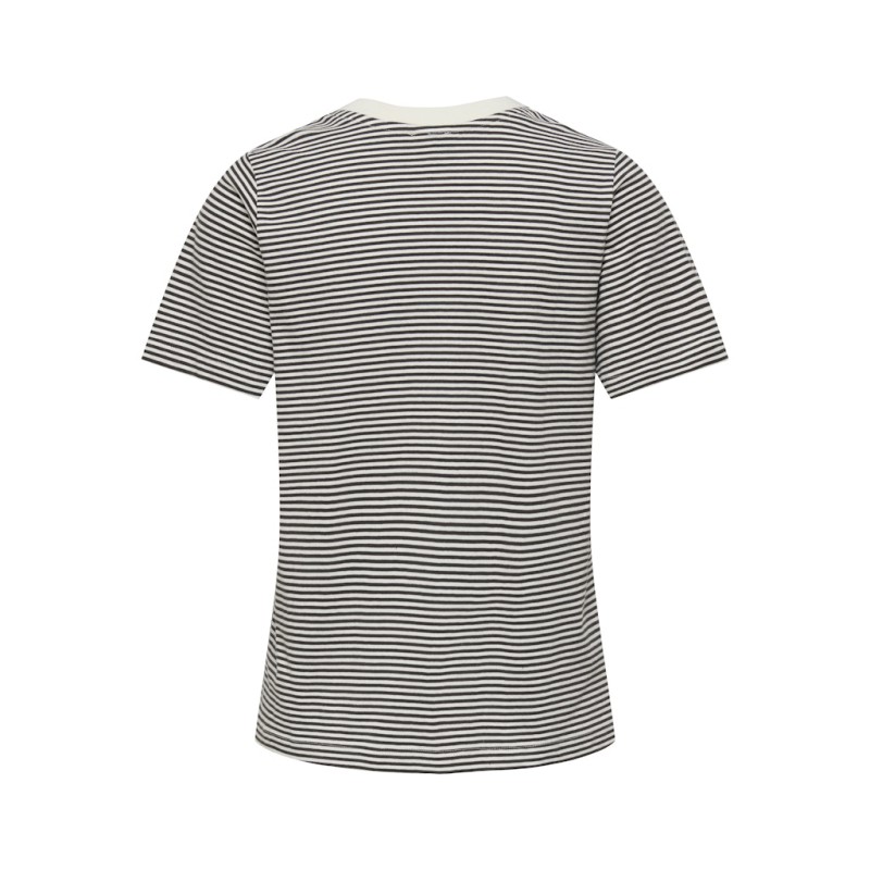 JDY Pisa S/S Print Top - Cloud Dancer / Chicory Coffee