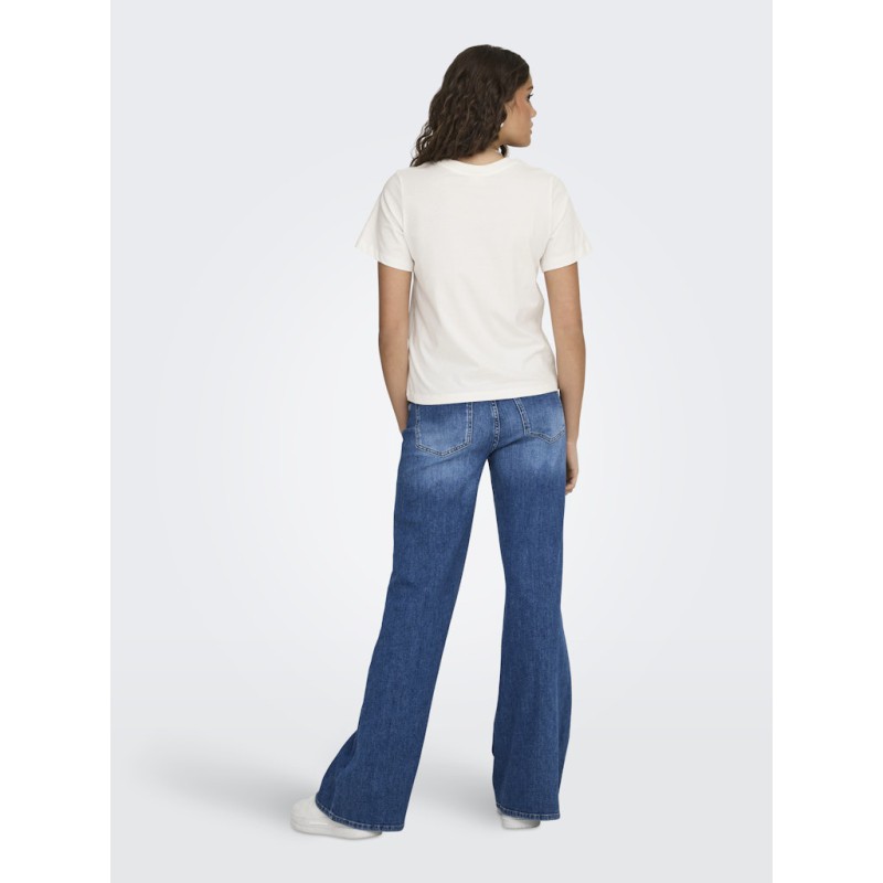 JDY Pisa S/S Print Top - Cloud Dancer / Lemon