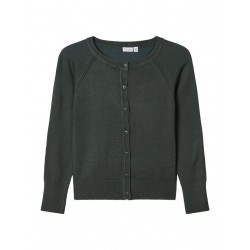 NAME IT KIDS pige - Vioni langærmet cardigan - Darkest Spruce