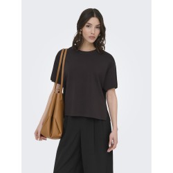 JDY Astra S/S Strik Pullover - Chocolate Torte