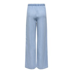 JDY Mira MW Brede Snøre Jeans - Light Blue Denim