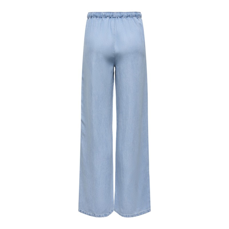 JDY Mira MW Brede Snøre Jeans - Light Blue Denim