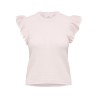 JDY Carice S/L Strik Top Med Flæser - Chalk Pink / Cloud Dancer