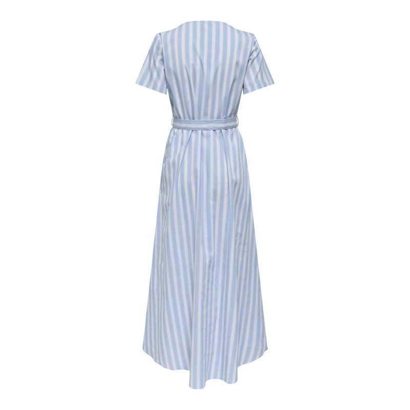 JDY Mio S/S Maxi Skjorte Kjole - Forever Blue
