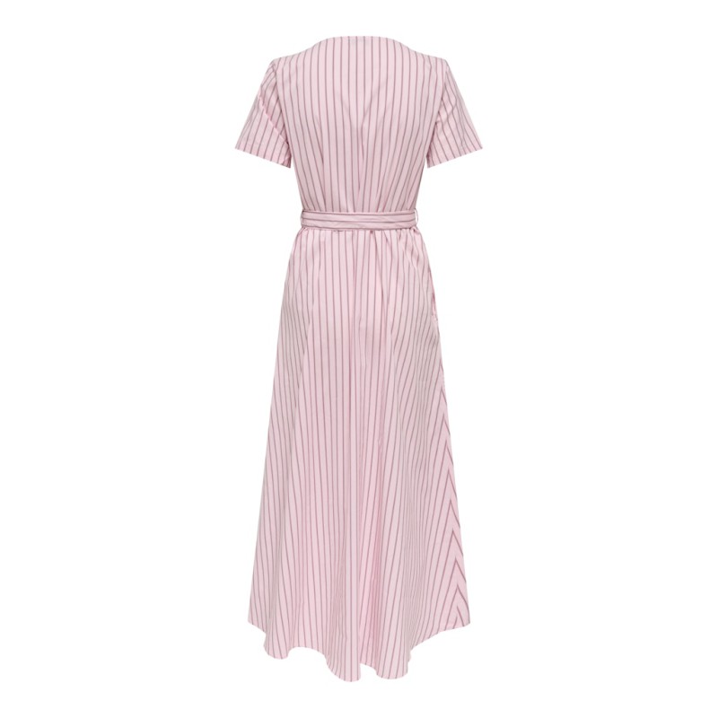 JDY Mio S/S Maxi Skjorte Kjole - Chalk Pink