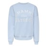 JDY Mesa L/S Broderi Sweatshirt - Cashmere Blue