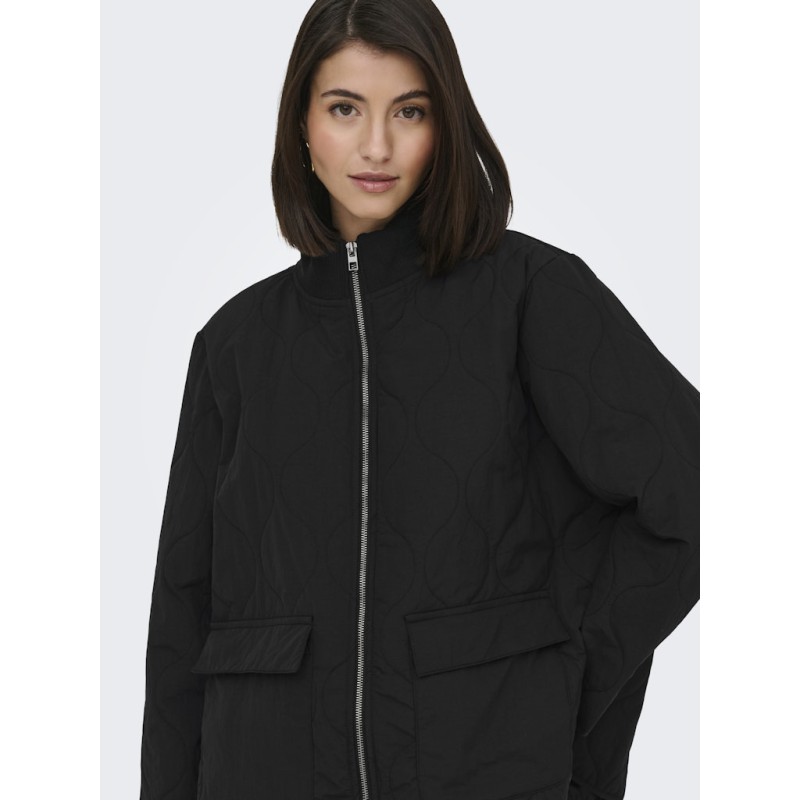 JDY Raya Quiltet Oversize Jakke - Sort