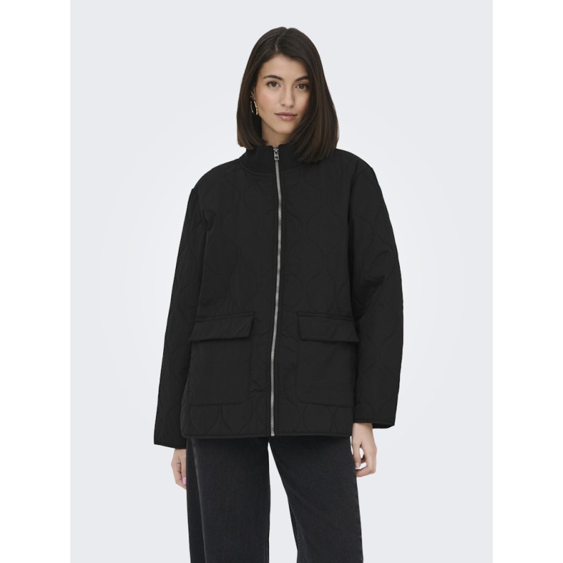 JDY Raya Quiltet Oversize Jakke - Sort
