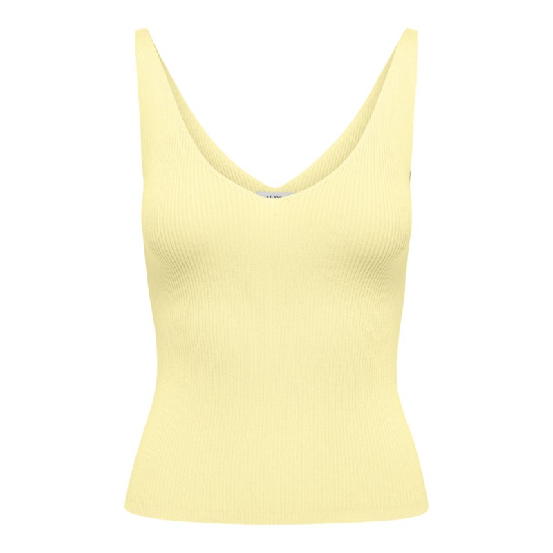 JDY Nanna S/L Strik Top - Pastel Yellow