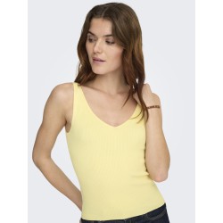 JDY Nanna S/L Strik Top - Pastel Yellow