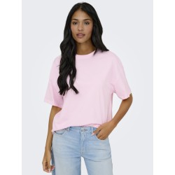 JDY Carla S/S OVersize T-shirt - Pink Lady