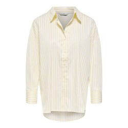 JDY Vesper L/S Løs Skjorte - Cloud Dancer / Pastel Yellow