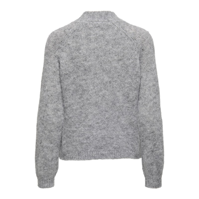 JDY Zoey Life Strik Pullover Med Sløjfe - Light Grey Melange