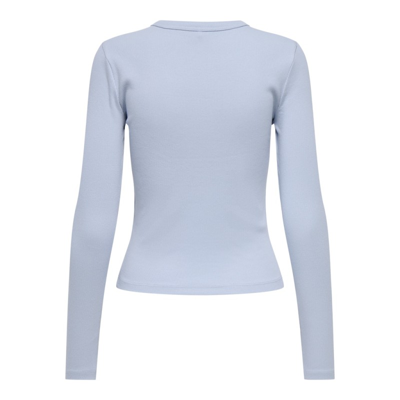 ONLY Val L/S O-Neck Top - Soft Chambray