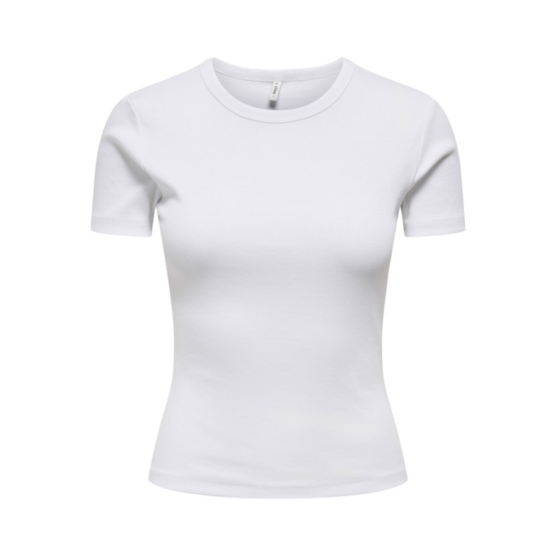ONLY Val S/S Rund Hals T-shirt - bright White