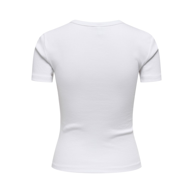 ONLY Val S/S Rund Hals T-shirt - bright White