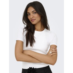 ONLY Val S/S Rund Hals T-shirt - bright White