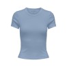 ONLY Val S/S Rund Hals T-shirt - Soft Chambray