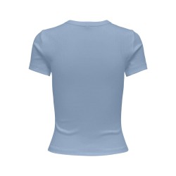 ONLY Val S/S Rund Hals T-shirt - Soft Chambray