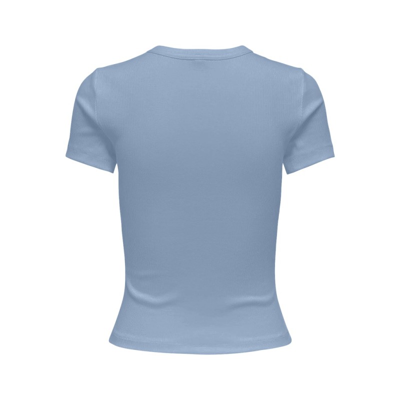 ONLY Val S/S Rund Hals T-shirt - Soft Chambray