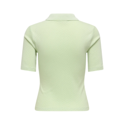 JDY Salsa S/S Polo Top - Sea Foam