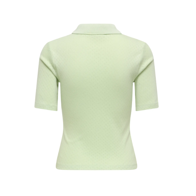 JDY Salsa S/S Polo Top - Sea Foam