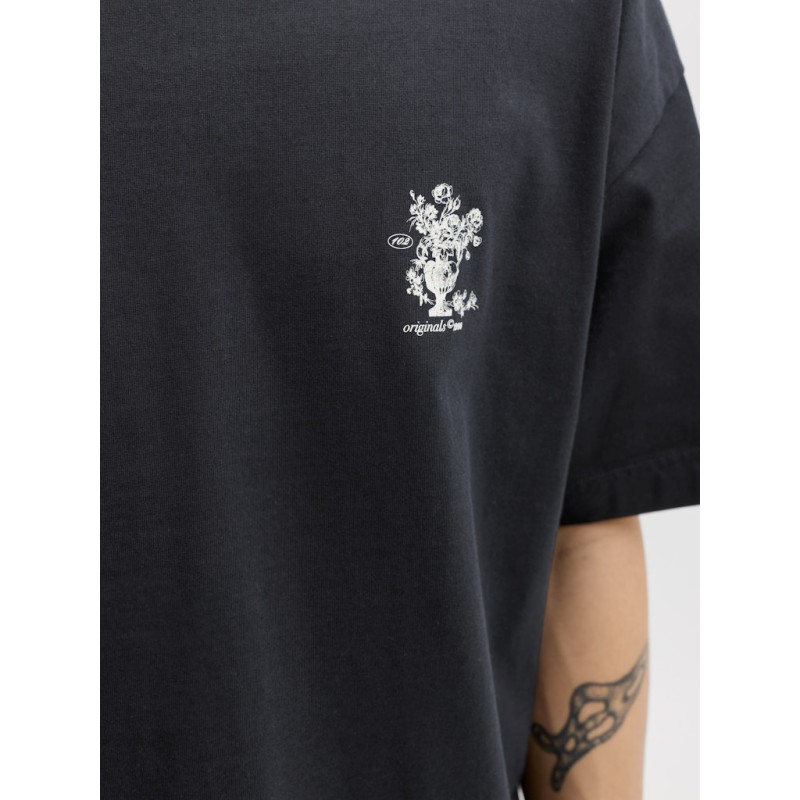 JACK & JONES Maine S/S bag Print T-shirt - Sort