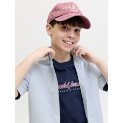 JACK & JONES Junior Breeze Hør S/S Skjorte - Celestial Blue