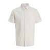 JACK & JONES Junior Breeze Hør S/S Skjorte - Hvid