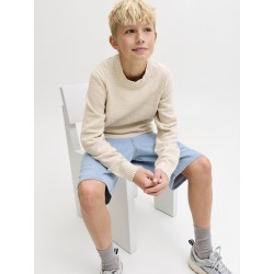 JACK & JONES Junior Alex Baggy Denim Shorts - Blue Denim