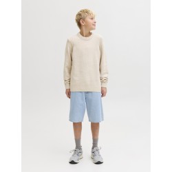 JACK & JONES Junior Alex Baggy Denim Shorts - Blue Denim