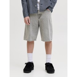 JACK & JONES Junior Alex Baggy Shorts - Grey Denim