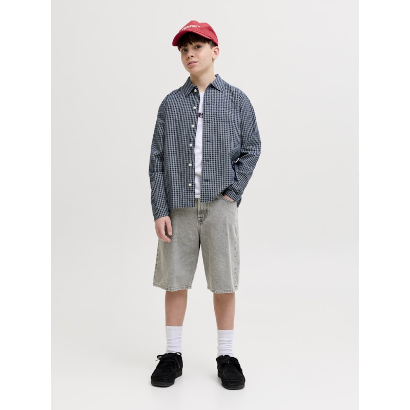 JACK & JONES Junior Alex Baggy Shorts - Grey Denim
