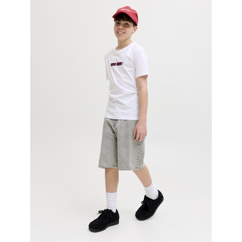 JACK & JONES Junior Alex Baggy Shorts - Grey Denim
