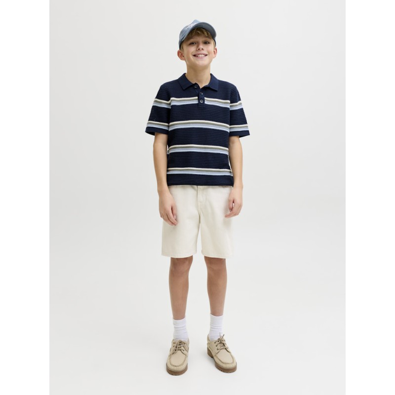 JACK & JONES Junior Tony Relaxed Denim Shorts - Cloud Dancer