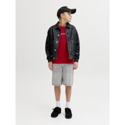 JACK & JONES Junior Tony Relaxed Denim Shorts - Grey Denim