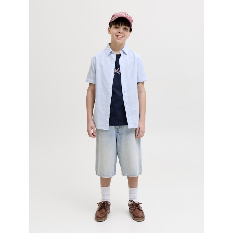 JACK & JONES Junior Ron Baggy Shorts - Blue Denim