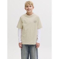 JACK & JONES Junior Niagara Typo T-shirt - Antique White