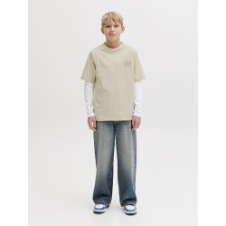 JACK & JONES Junior Niagara Typo T-shirt - Antique White