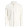 JACK & JONES Junior Breeze Hør Blend L/S Skjorte - Hvid