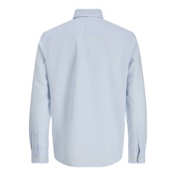 JACK & JONES Junior Breeze Hør Blend L/S Skjorte - Celestial Blue