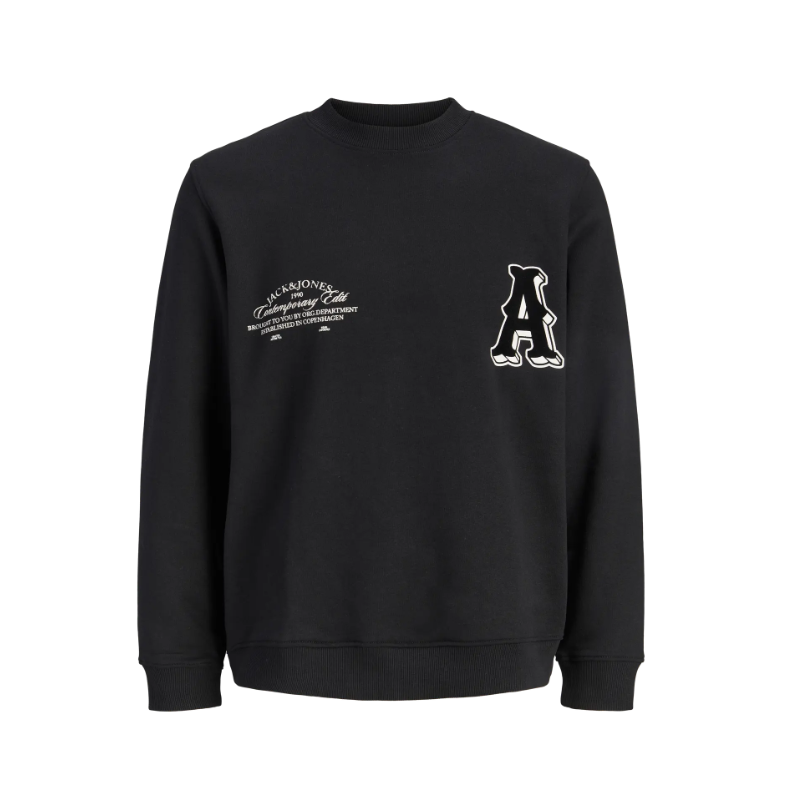 JACK & JONES Junior Nantucket Script Sweatshirt - Sort
