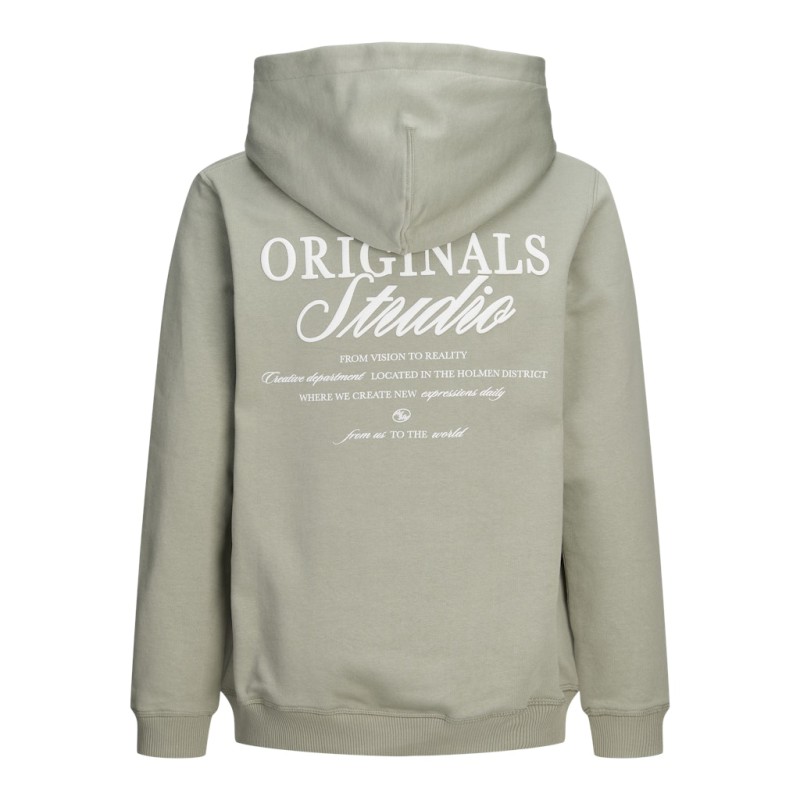 JACK & JONES JUNIOR Norrebro Typo Hoodie - Seagrass