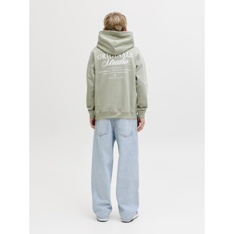 JACK & JONES JUNIOR Norrebro Typo Hoodie - Seagrass
