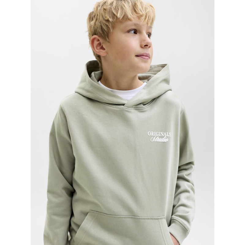 JACK & JONES JUNIOR Norrebro Typo Hoodie - Seagrass