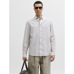 JACK & JONES Summer Hør L/S Skjorte - Crockery