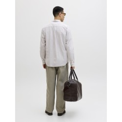 JACK & JONES Summer Hør L/S Skjorte - Crockery