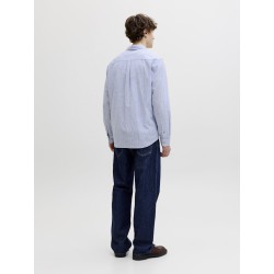 JACK & JONES Summer Hør L/S Skjorte - Infinity Stripes