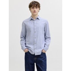 JACK & JONES Summer Hør L/S Skjorte - Infinity Stripes